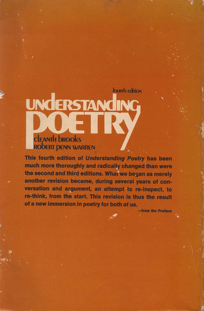 Understanding Poetry by Cleanth Brooks (Paperback)