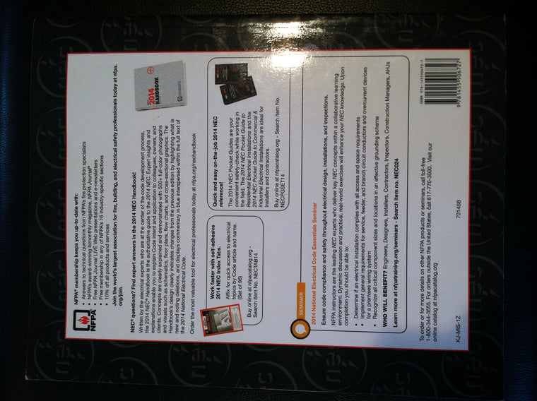 NFPA 70: National Electrical Code (NEC), 2014 Edition — back cover