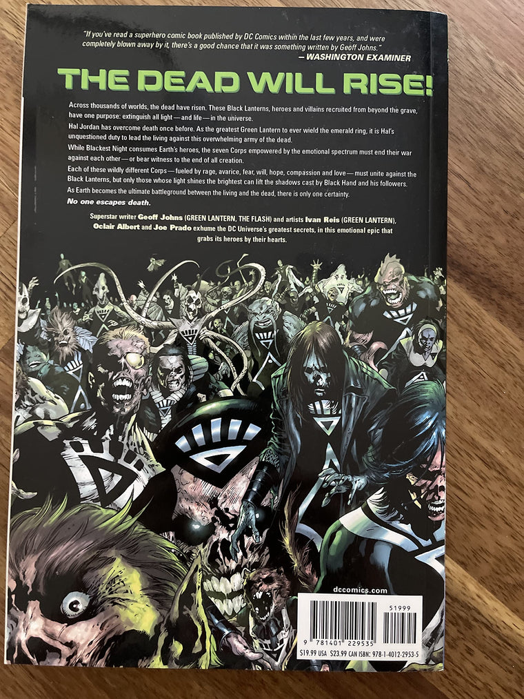 Blackest Night — back cover