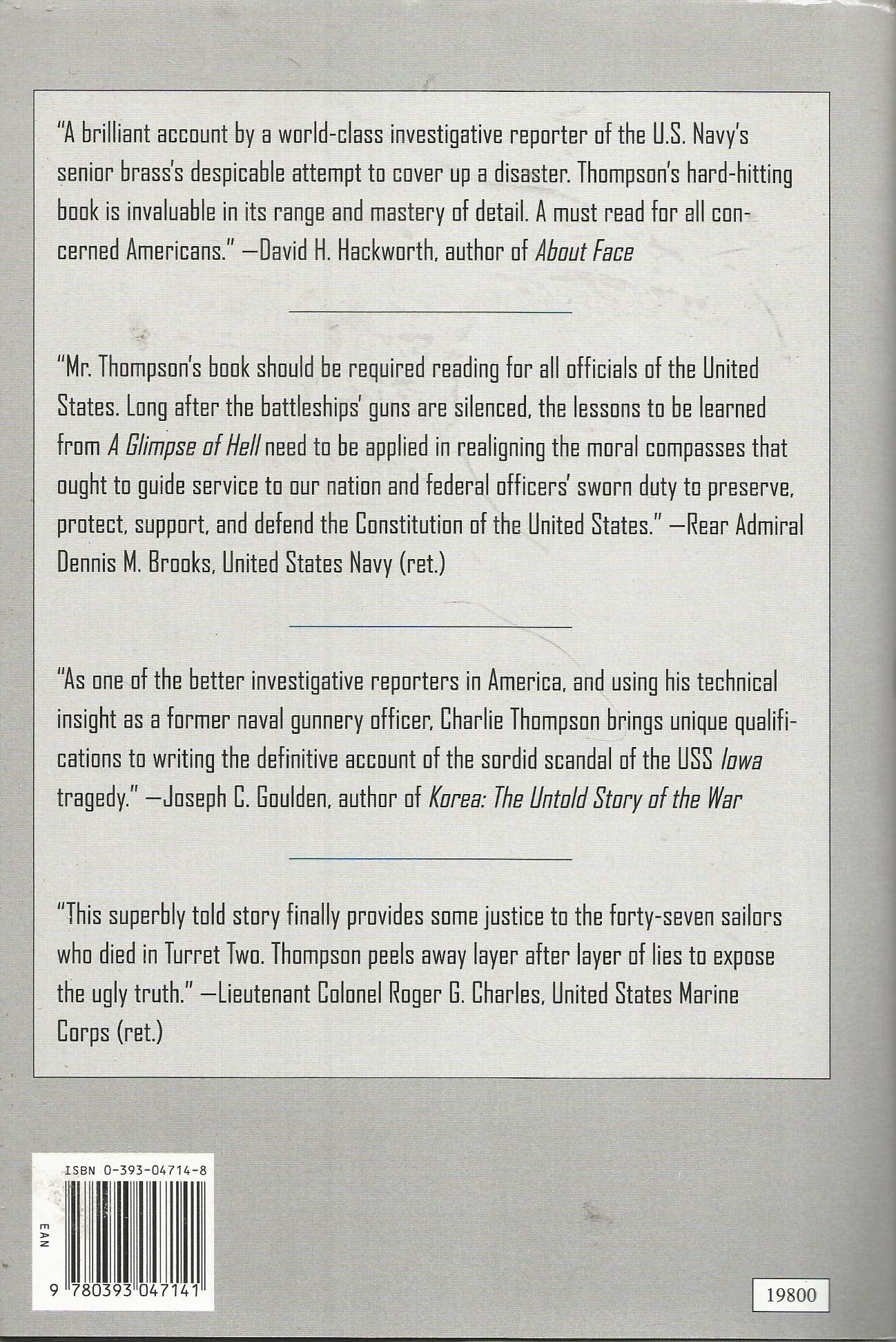 A Glimpse of Hell : The Explosion on the U. S. S. Iowa & Its Cover-Up