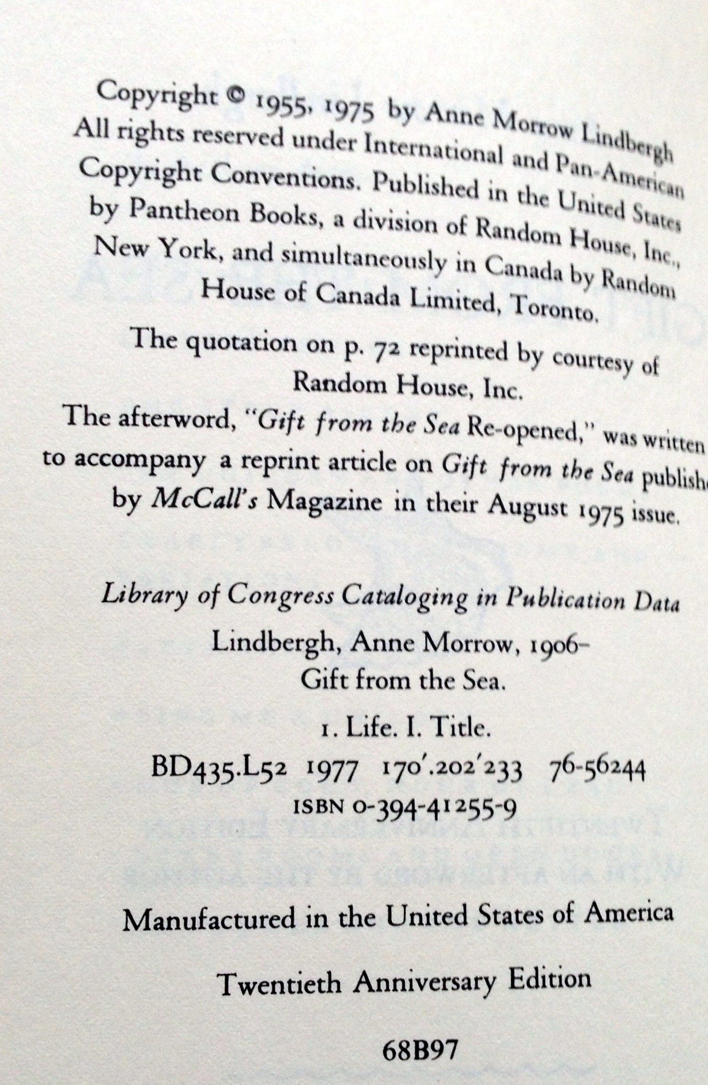 Gift From the Sea, With an Afterword by the Author