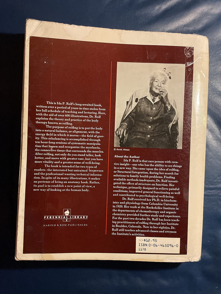 Rolfing: The Integration of Human Structures — back cover