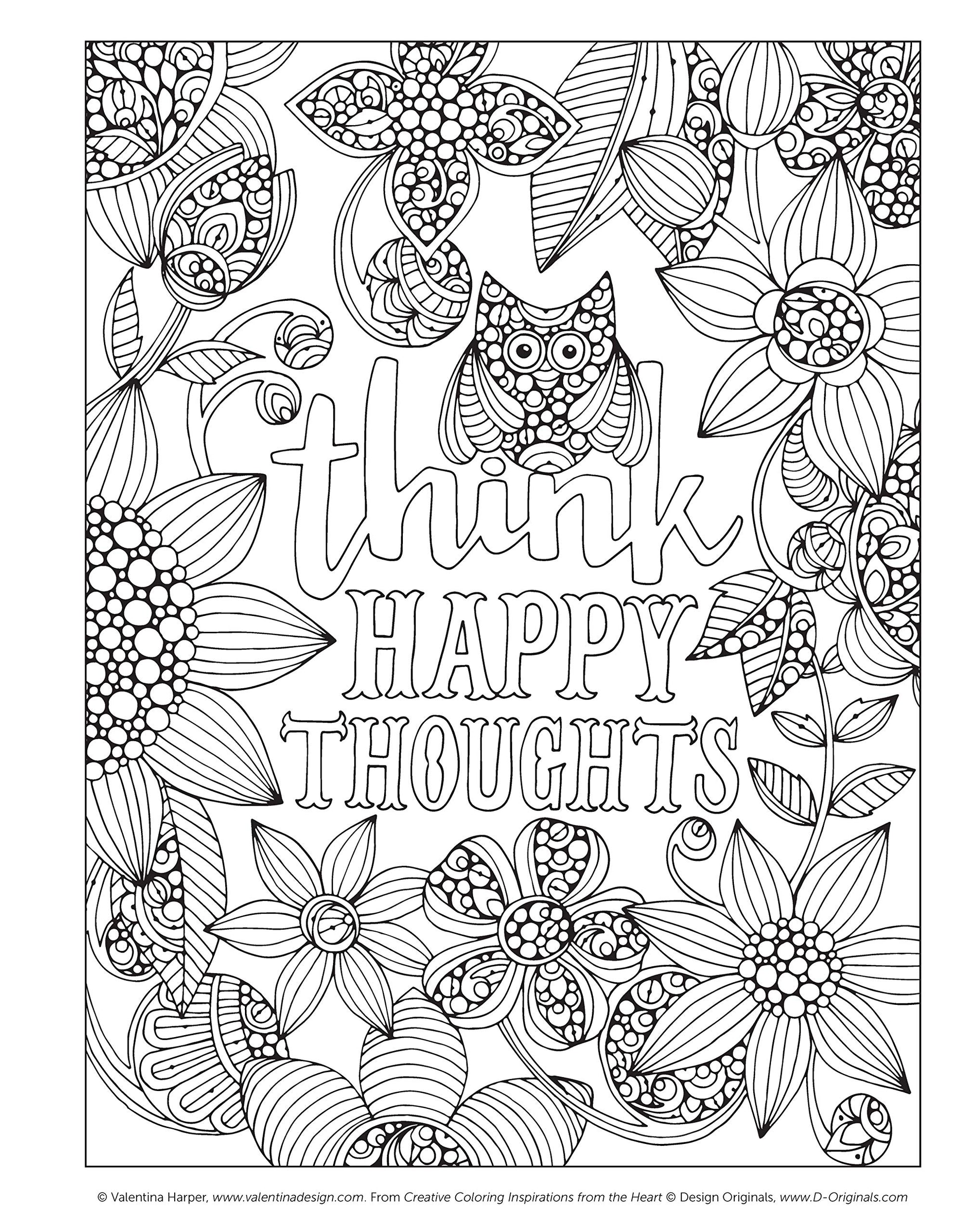 Creative Coloring Inspirations from the Heart: Art Activity Pages to Relax and Enjoy! (Design Originals) 32 Inspirational Notions & Natural Motifs for Family Harmony, on Extra-Thick Perforated Pages