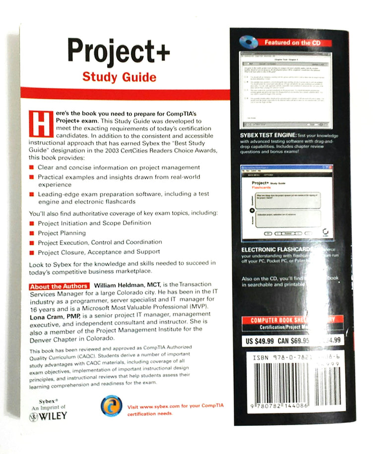 Project+ Study Guide (Book & CD-ROM) — back cover