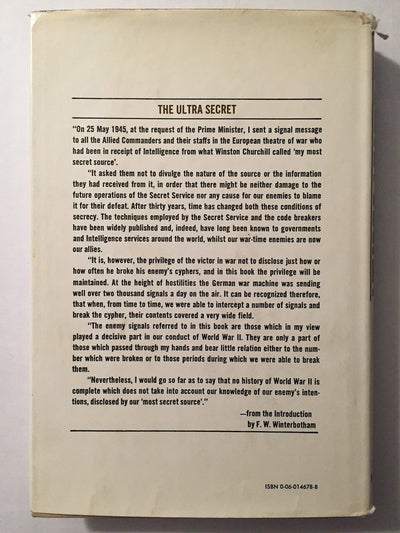 The Ultra Secret by Frederick William Winterbotham