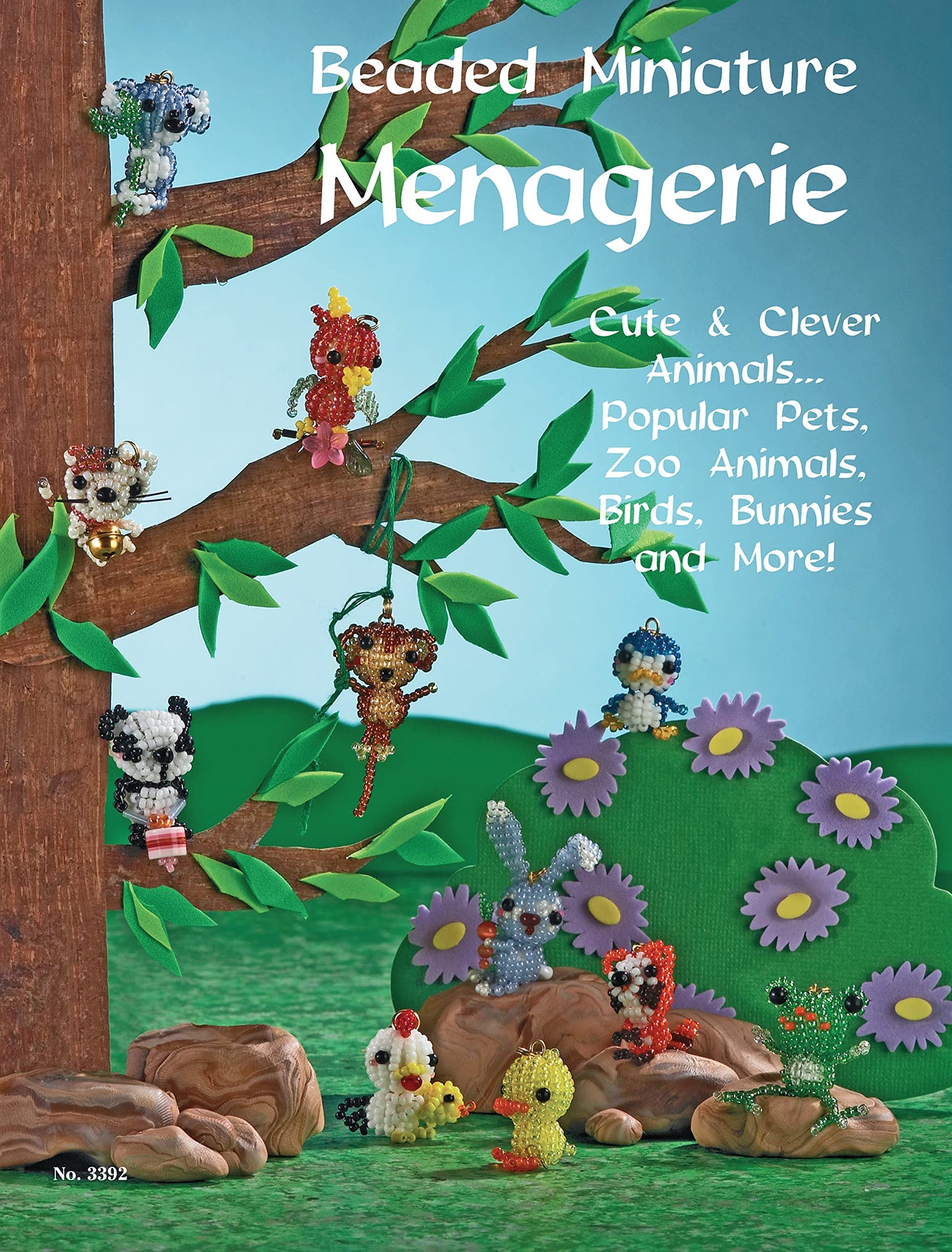 Beaded Miniature Menagerie: Cute & Clever Animals... Popular Pets, Zoo Animals, Birds, Bunnies and More! (Design Originals) Projects for All Ages - Pendants, Key Rings, Zipper Pulls, and More