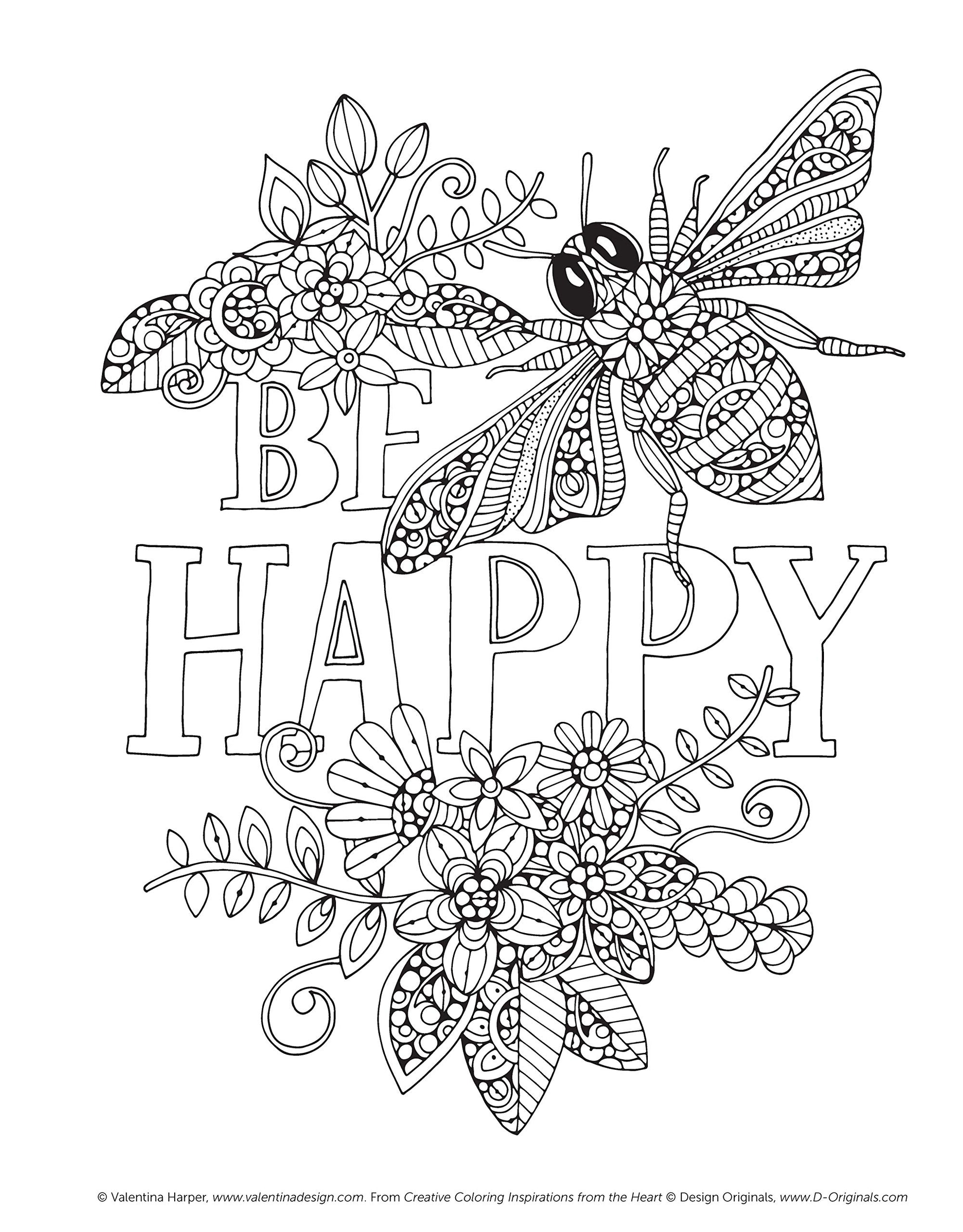 Creative Coloring Inspirations from the Heart: Art Activity Pages to Relax and Enjoy! (Design Originals) 32 Inspirational Notions & Natural Motifs for Family Harmony, on Extra-Thick Perforated Pages