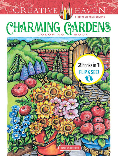 Creative Haven Charming Gardens Coloring Book (Adult Coloring Books: Flowers & Plants)