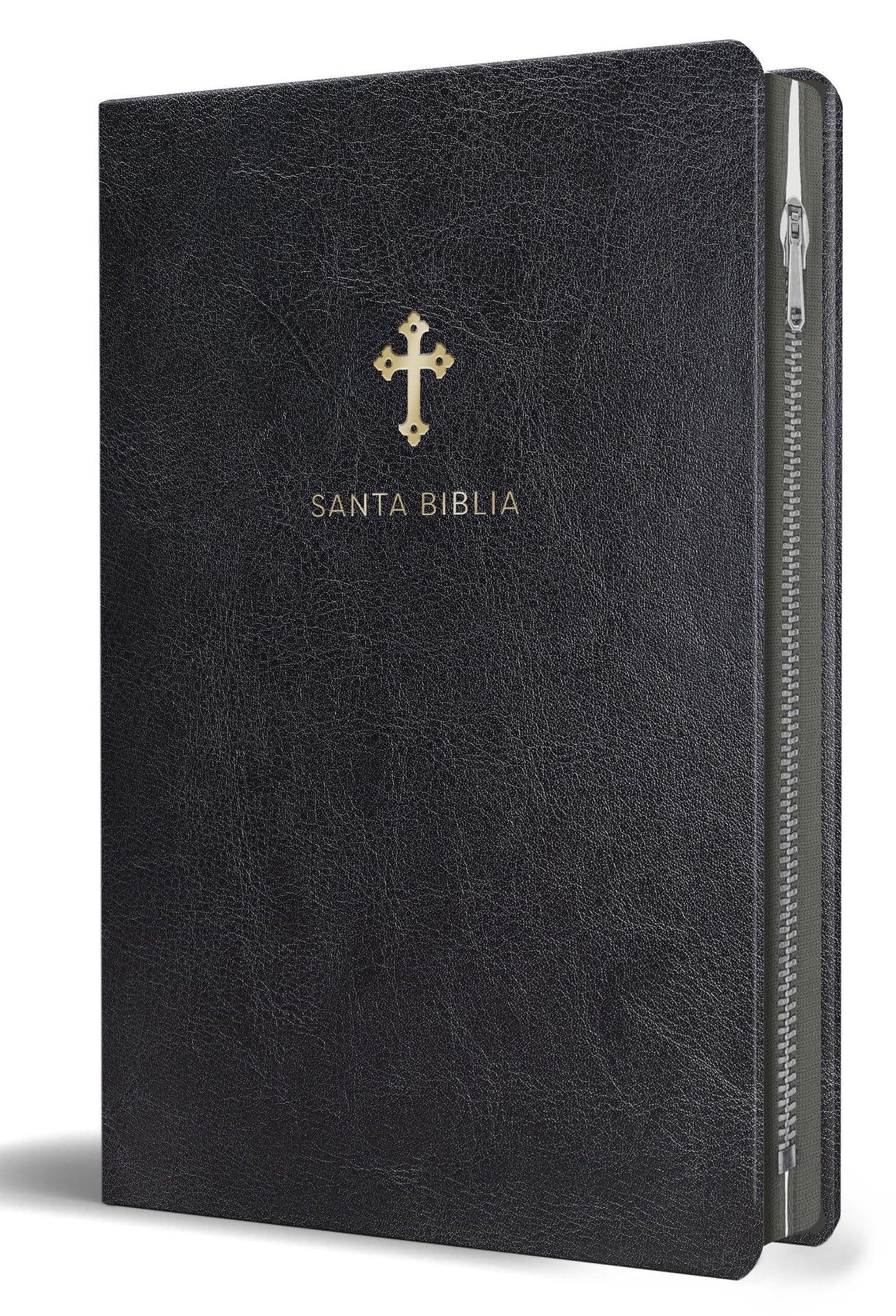 Biblia Reina Valera 1960 Tamao grande, letra grande piel negra con cremallera / Spanish Holy Bible RVR 1960 Large Size Large Print Black Leather with Zipper