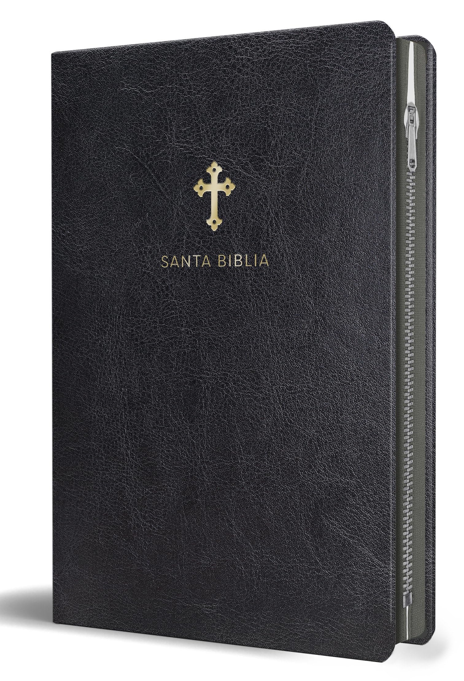 Biblia Reina Valera 1960 Tamao grande, letra grande piel negra con cremallera / Spanish Holy Bible RVR 1960 Large Size Large Print Black Leather with Zipper