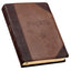 KJV Holy Bible, Giant Print Full-size Faux Leather Red Letter Edition - Thumb Index & Ribbon Marker, King James Version, Two-tone Brown (KJV Full Size GP Editions)