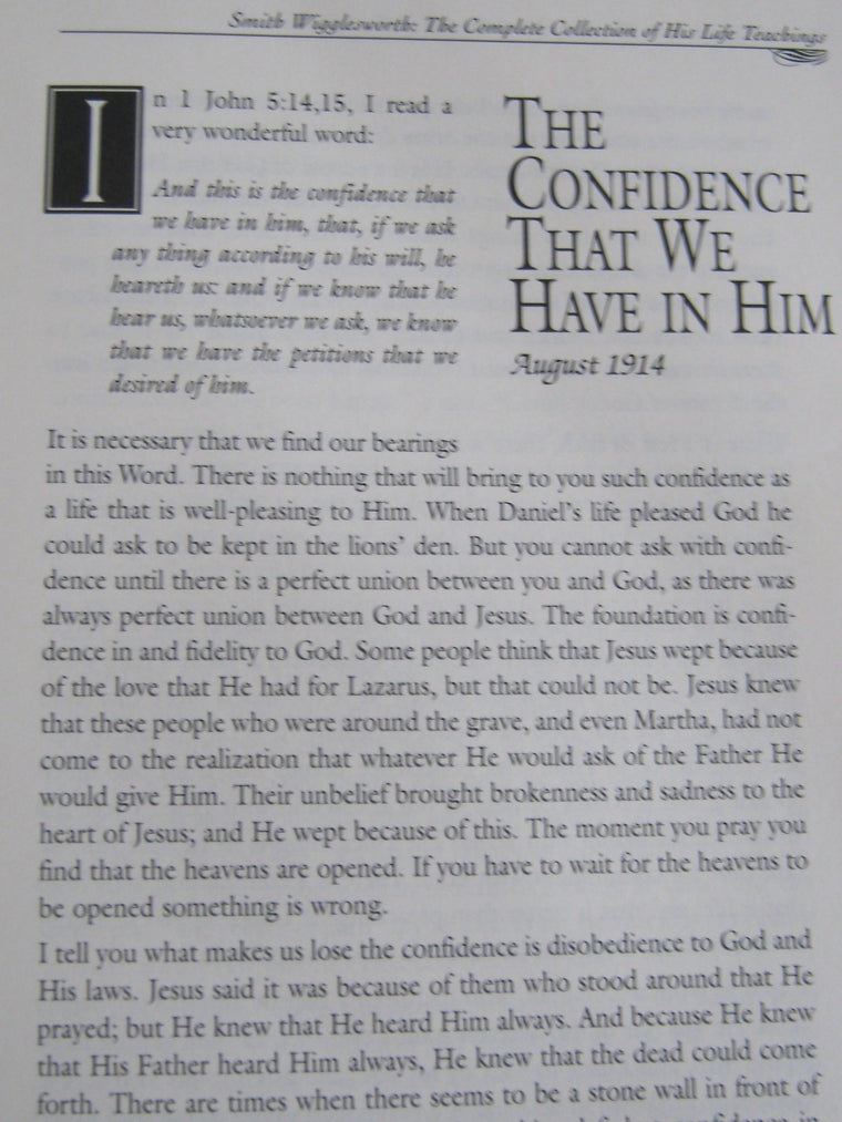 Smith Wigglesworth: The Complete Collection of His Life Teachings — back cover