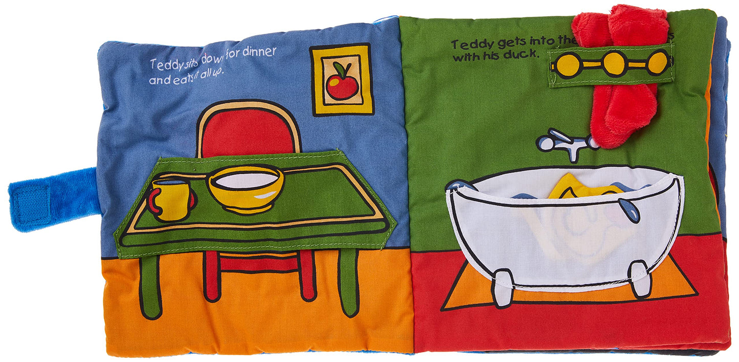 Good Night, Teddy: Interactive Soft Cloth Baby Book for Bedtime