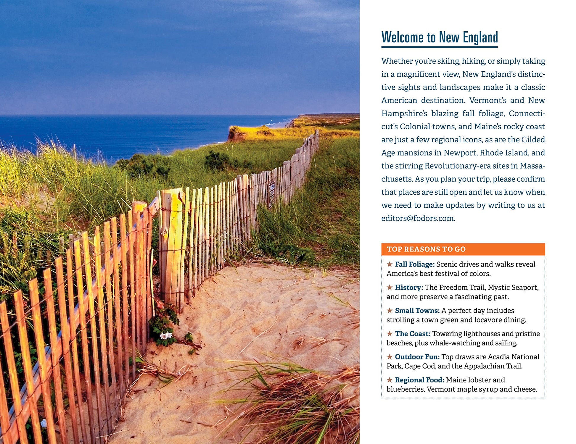 Fodor's New England: with the Best Fall Foliage Drives, Scenic Road Trips, and Acadia National Park (Full-color Travel Guide)