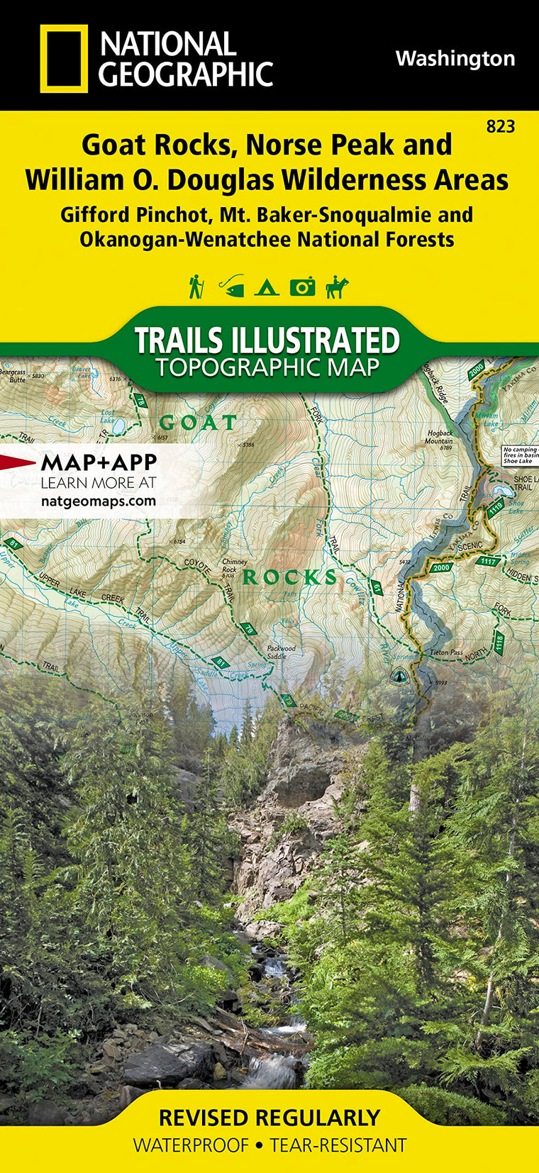Goat Rocks, Norse Peak and William O. Douglas Wilderness Areas Map [Gifford Pinchot, Mt. Baker-Snoqualmie, and Okanogan-Wenatchee National Forests] (National Geographic Trails Illustrated Map, 823)