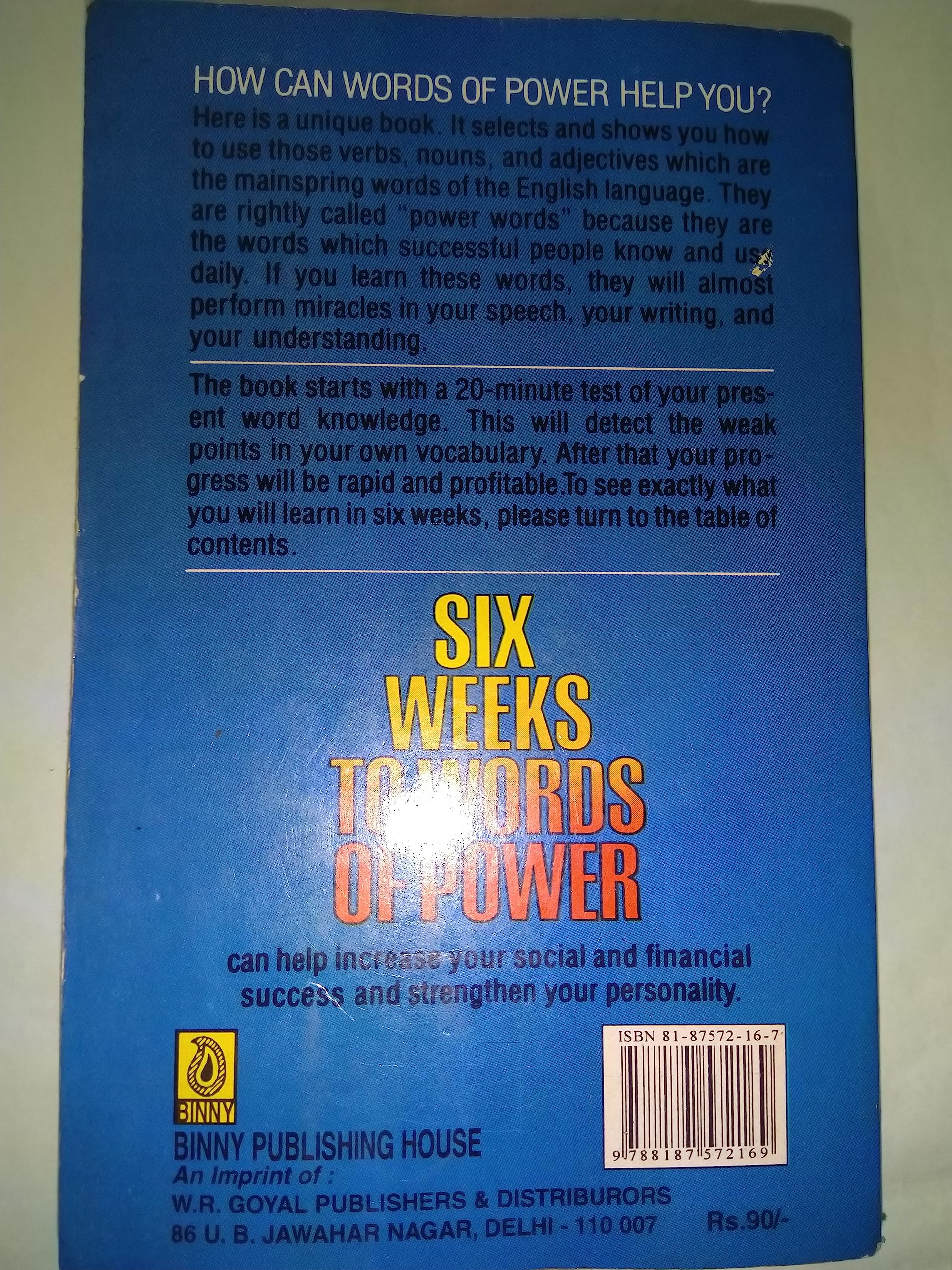 Six Weeks To Words Of Power
