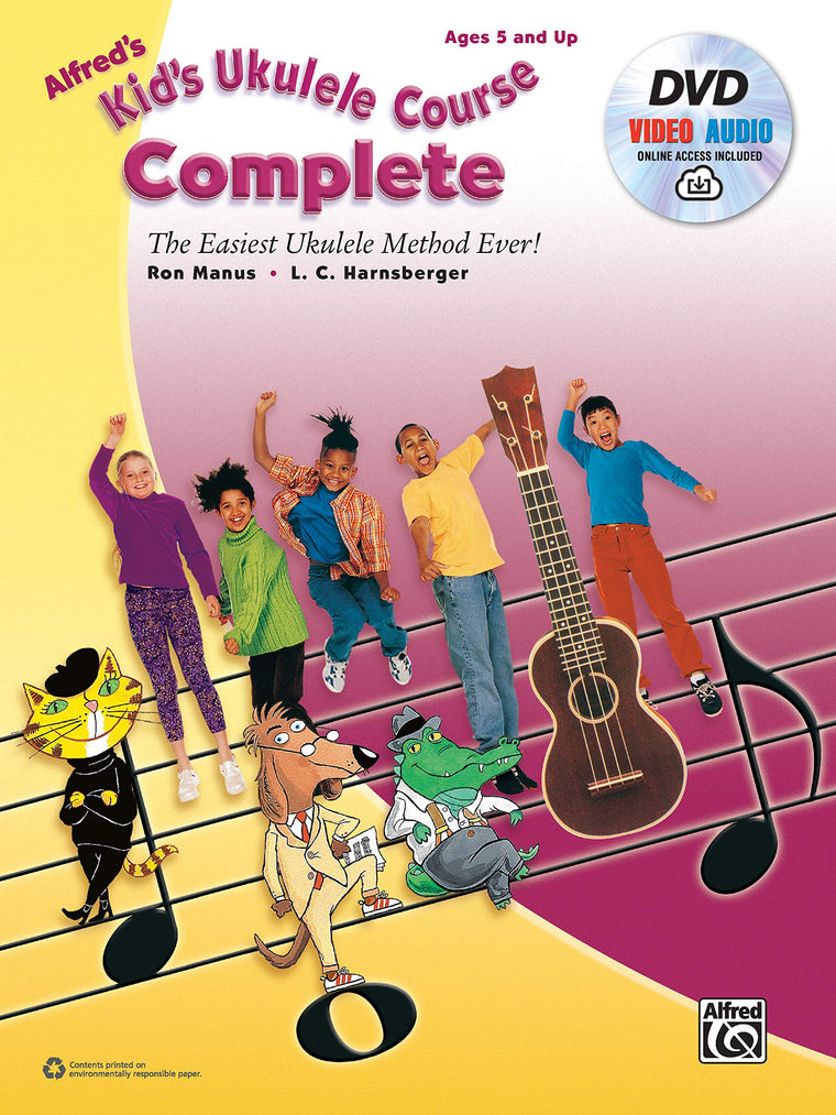Alfred's Kid's Ukulele Course Complete: The Easiest Ukulele Method Ever!, Book, DVD & Online Video/Audio