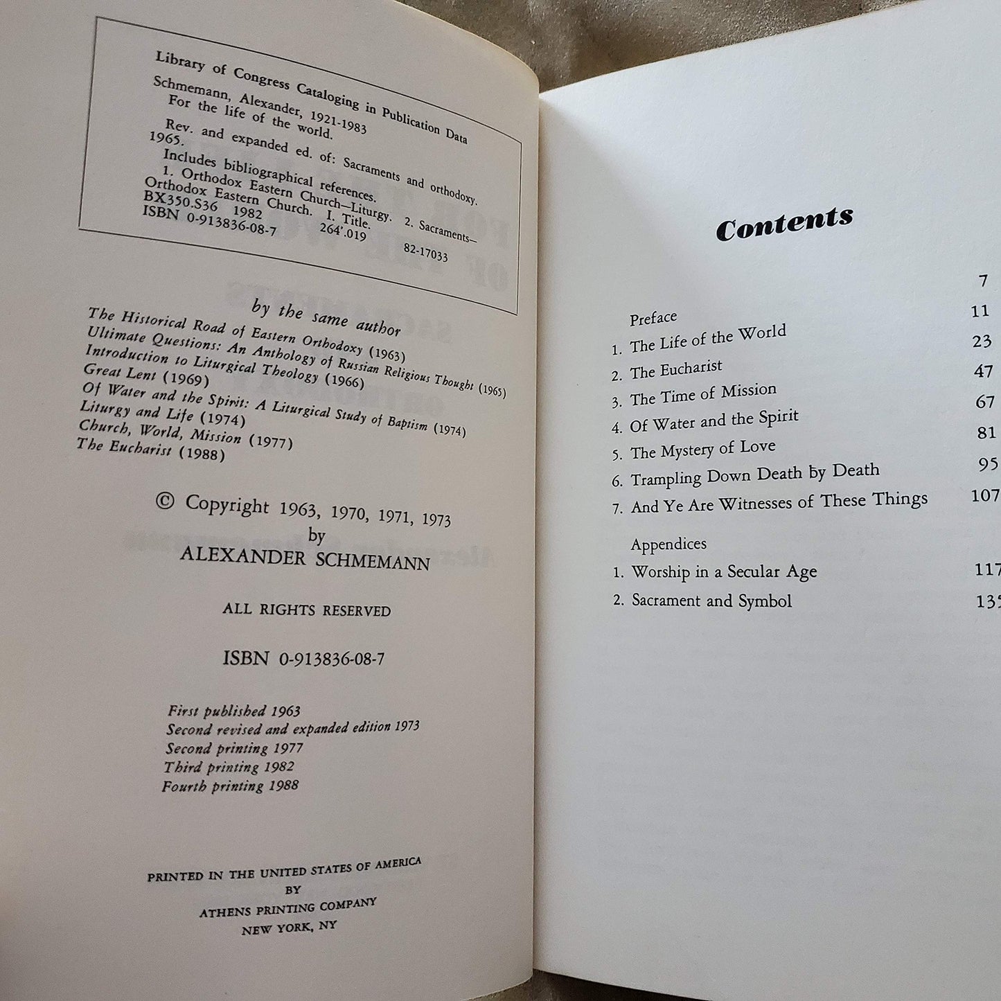 For the Life of the World: Sacraments and Orthodoxy