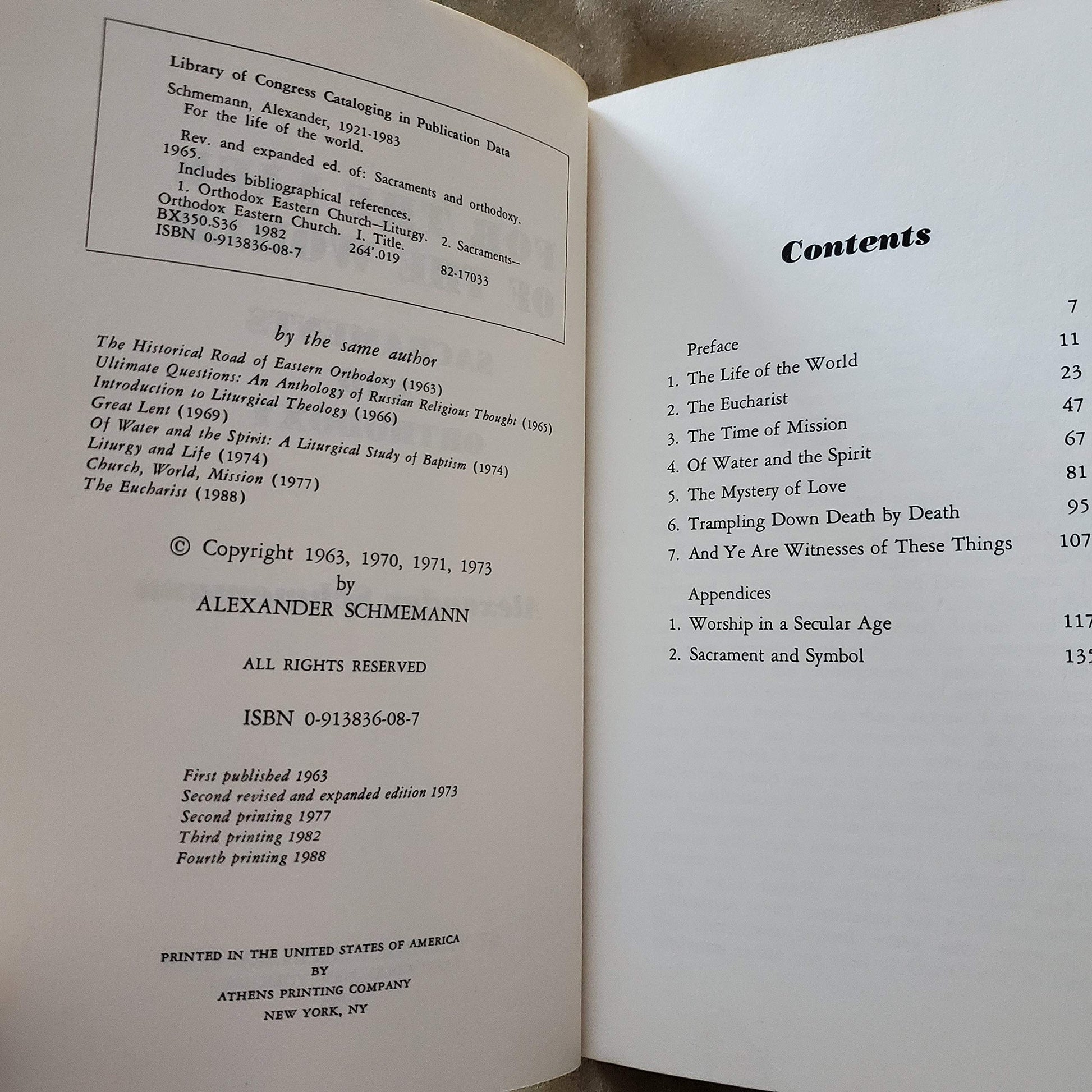 For the Life of the World: Sacraments and Orthodoxy