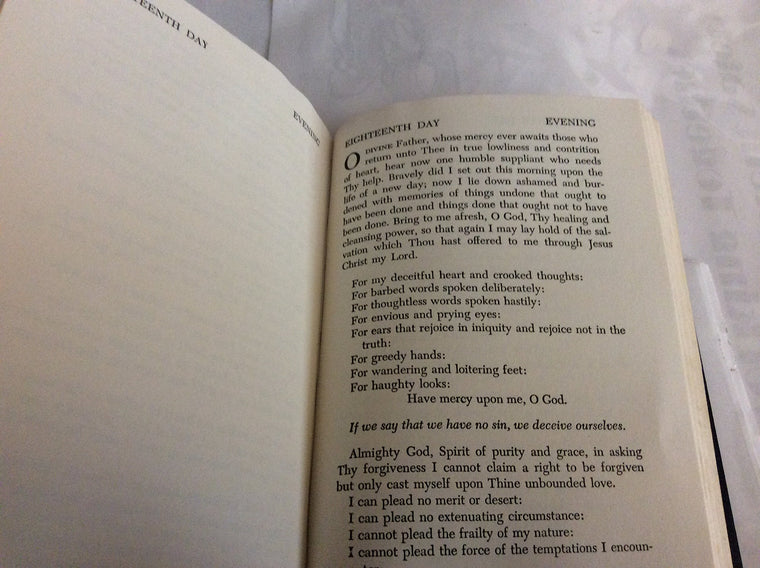 Diary Of Private Prayer — back cover