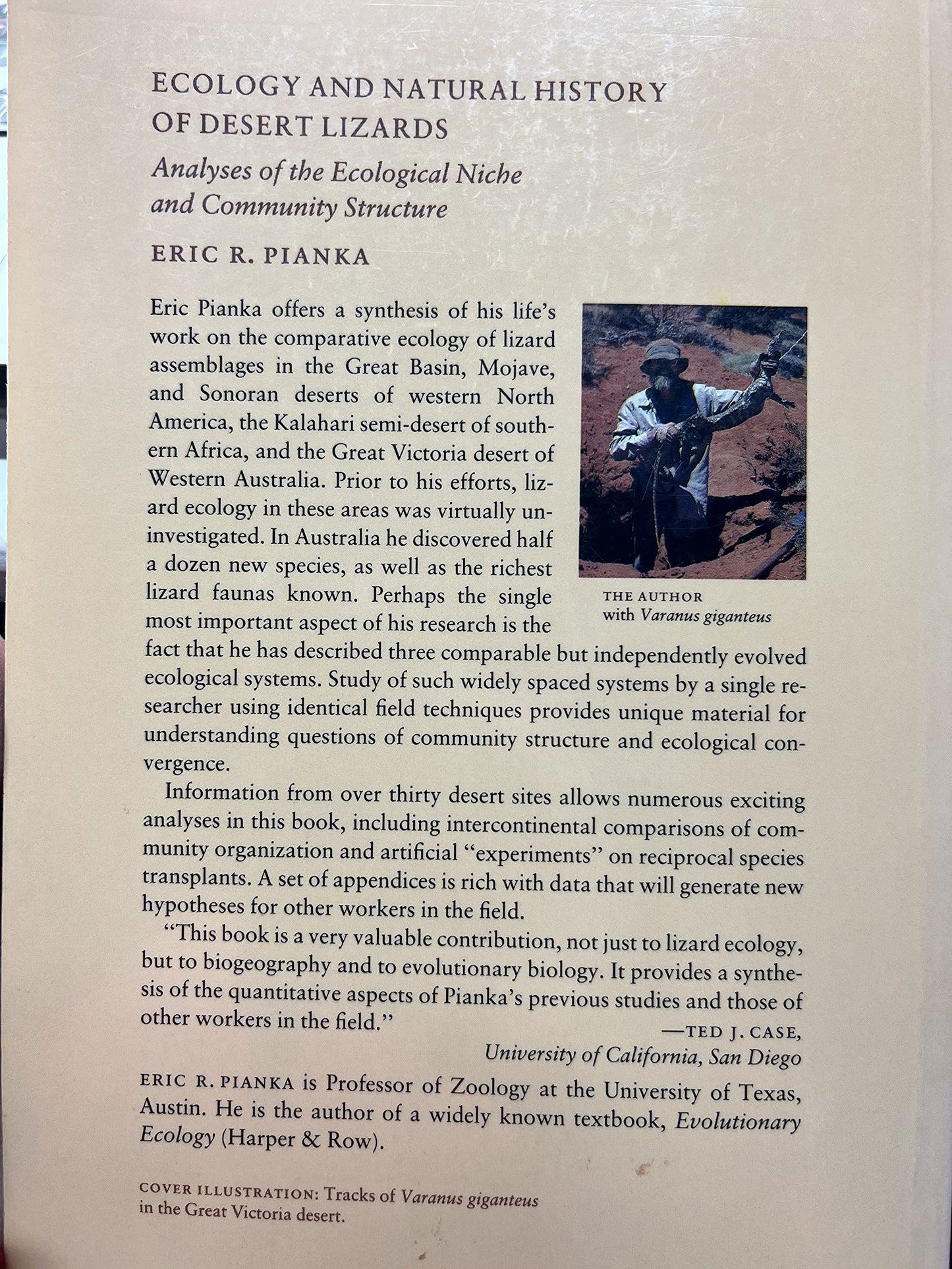 Ecology and Natural History of Desert Lizards: Analyses of the Ecological Niche and Community Structure (Princeton Legacy Library, 5153)