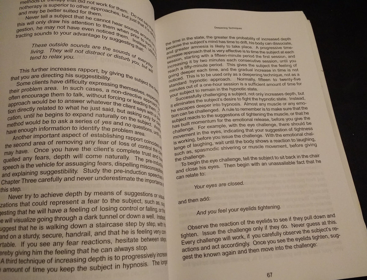 Professional hypnotism manual: Introducing physical and emotional suggestibility and sexuality