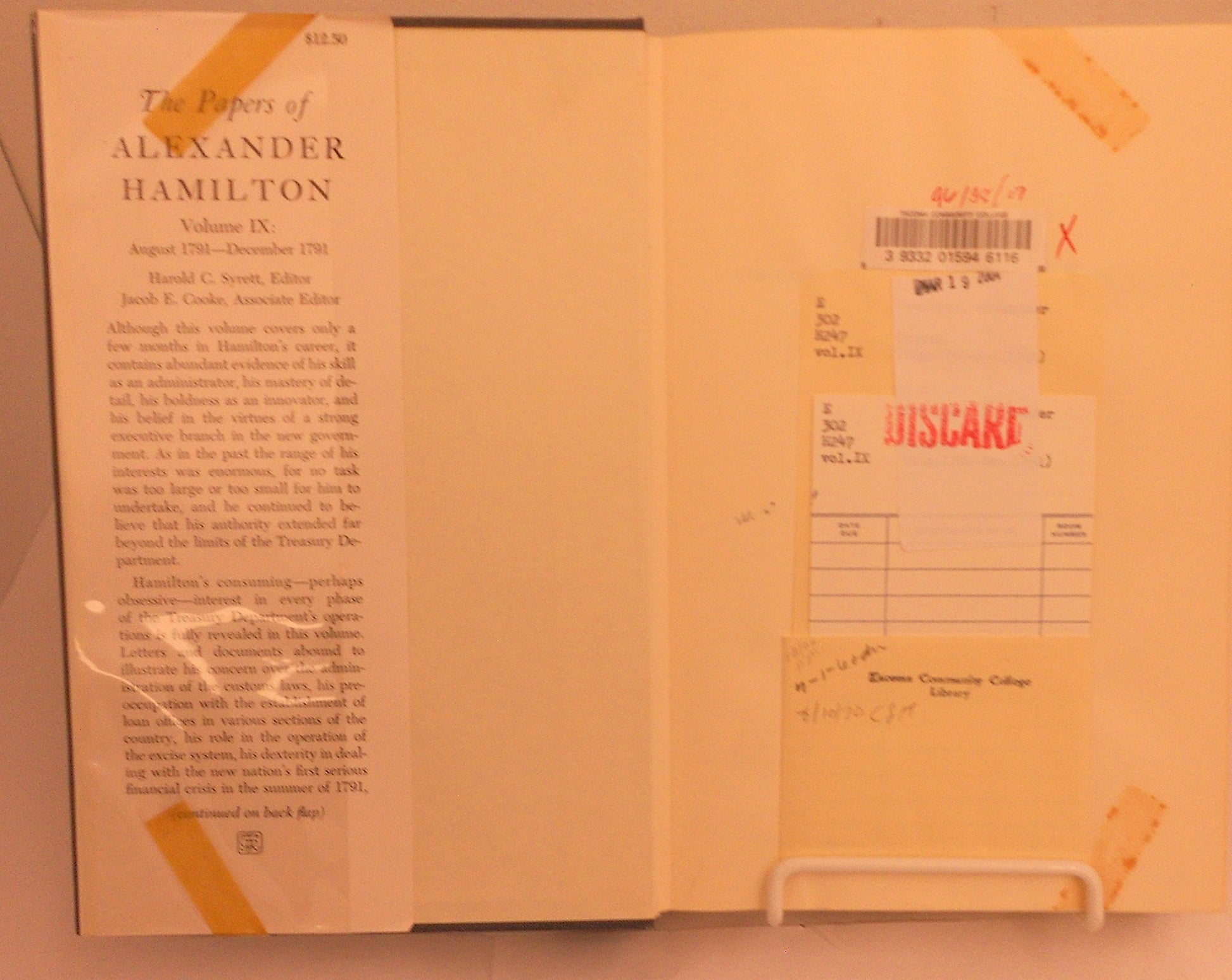 The Papers of Alexander Hamilton Vol 9