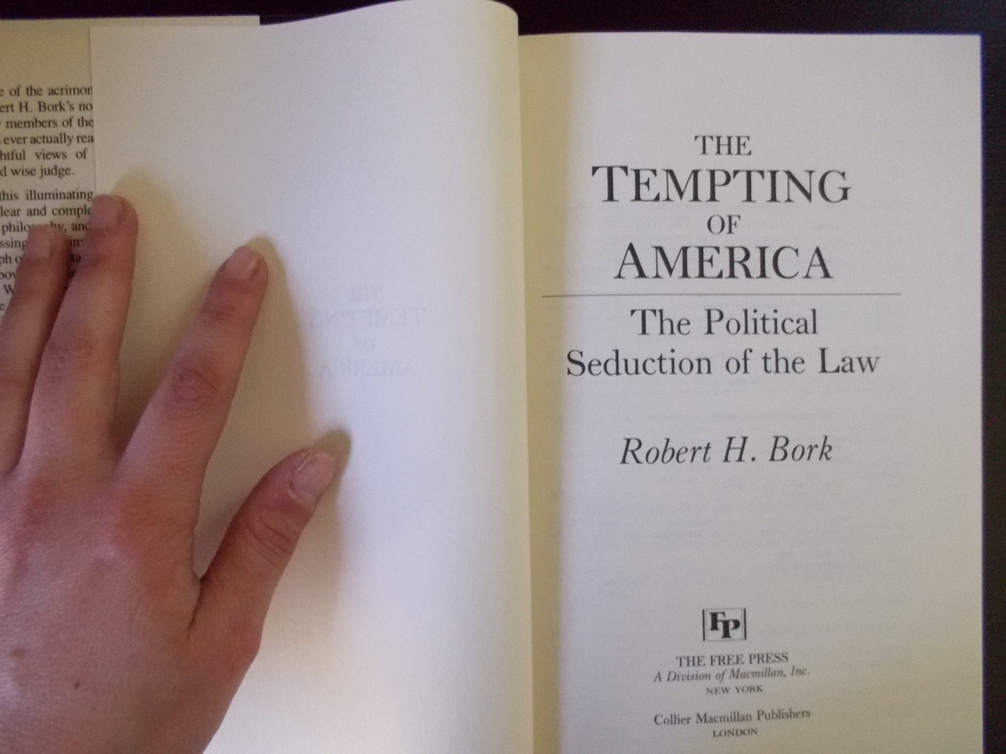 The Tempting Of America (The Political Seduction of the Law)