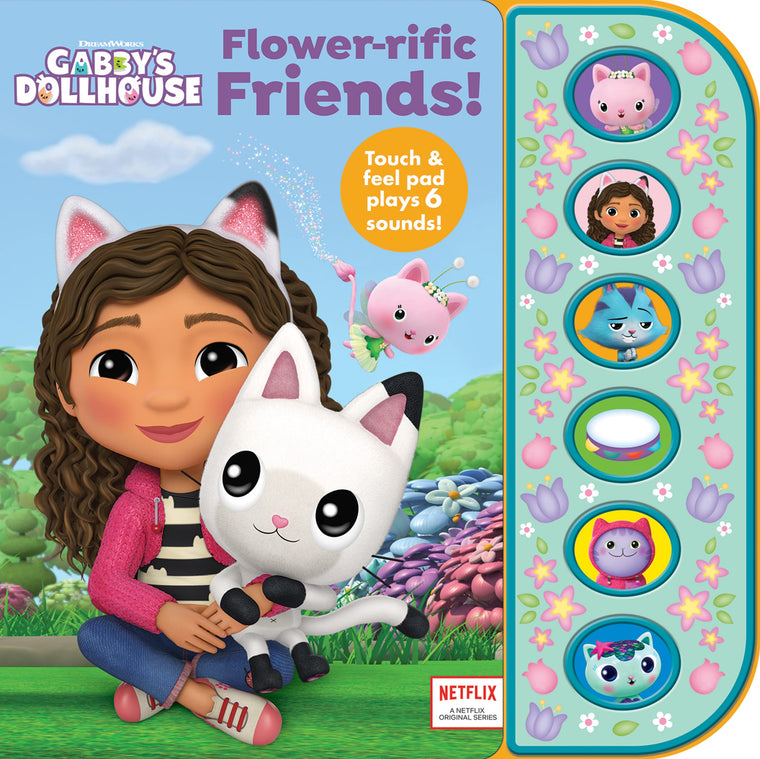Gabbys Dollhouse - Flower-rific Friends! - Touch & Feel Textured Sound Pad for Tactile Play - PI Kids