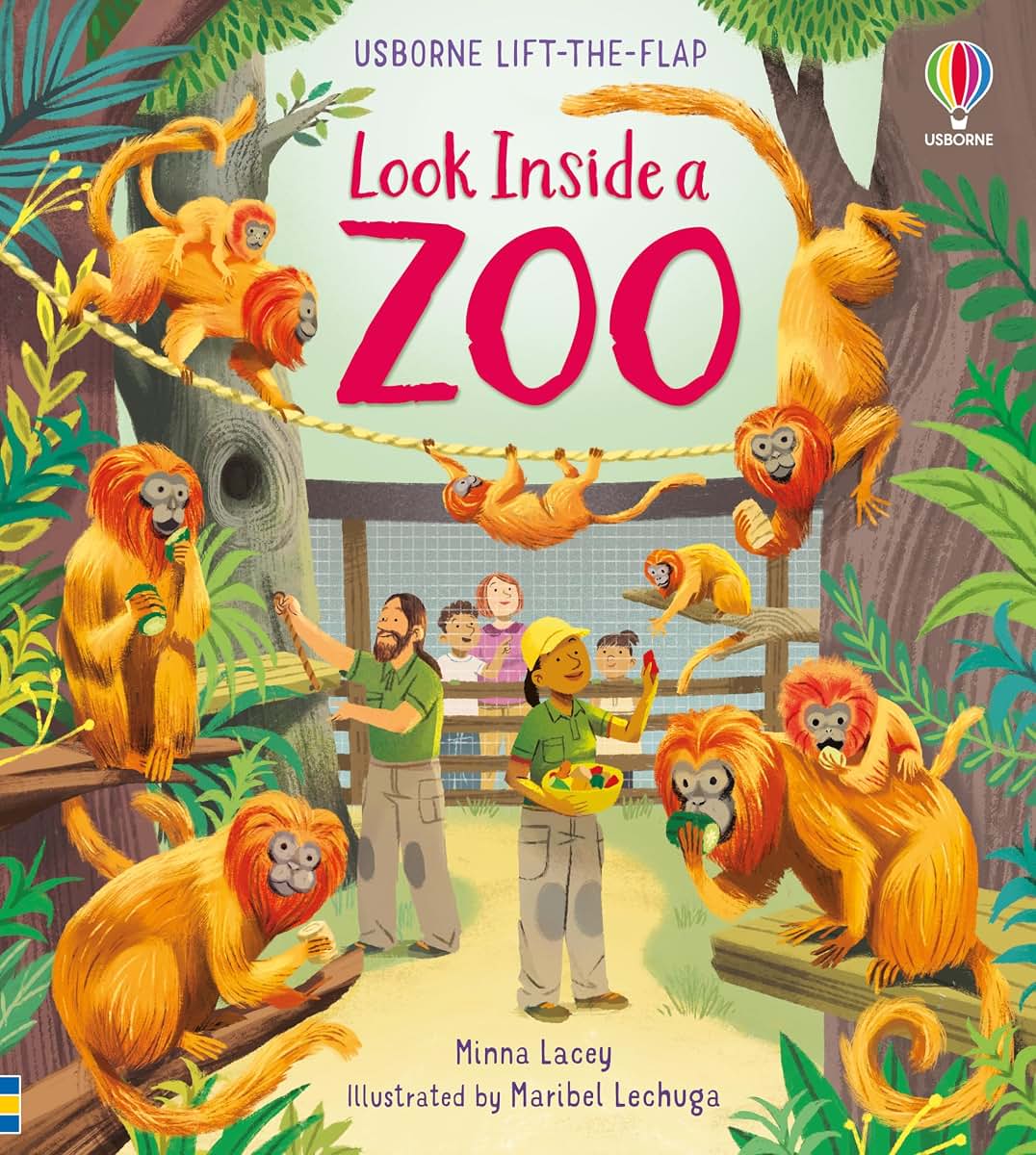 Look Inside a Zoo: An Illustrated Lift-the-Flap Book About Zoo Life and Behind-the-Scenes Animal Care for Kids (Ages 5-7)