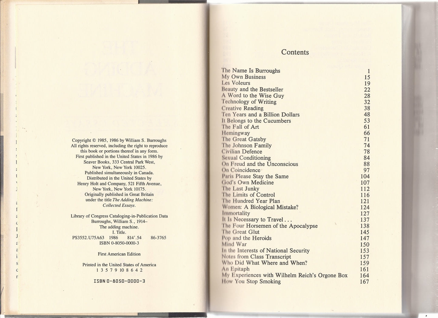 The Adding Machine: Selected Essays by William S. Burroughs