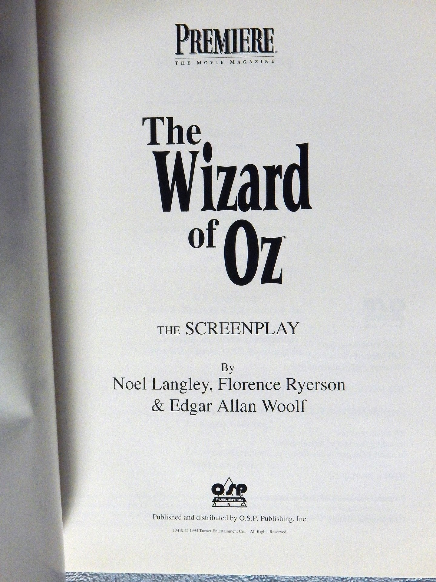 The Wizard of Oz: The Screenplay