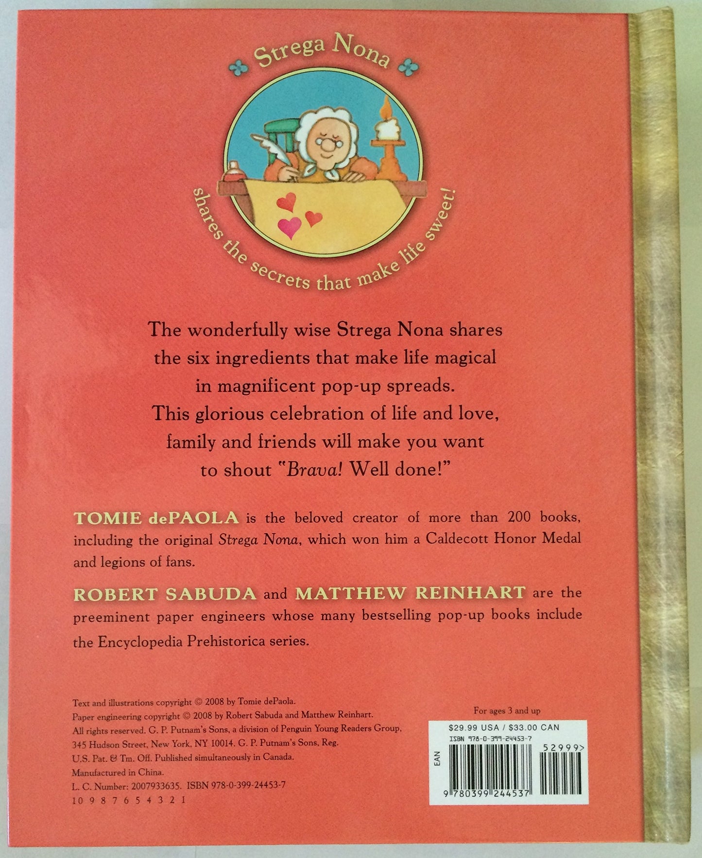 Brava, Strega Nona!: A Heartwarming Pop-Up Book by dePaola,