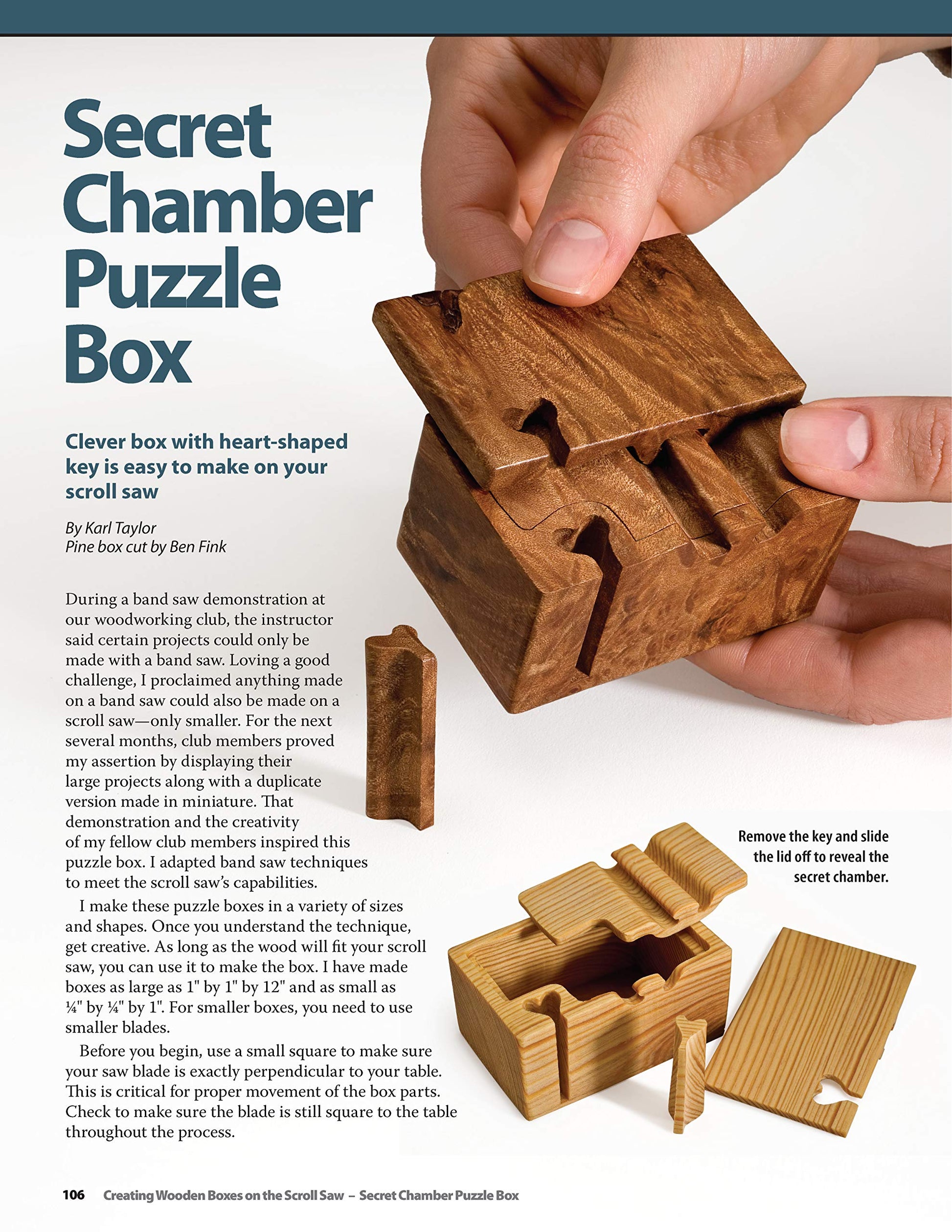 Creating Wooden Boxes on the Scroll Saw: Patterns and Instructions for Jewelry, Music, and Other Keepsake Boxes (Fox Chapel Publishing) 25 Fun Projects (The Best of Scroll Saw Woodworking & Crafts)