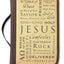 Names of Jesus Bible Cover, Zippered, with Handle, Canvas, Brown, Large