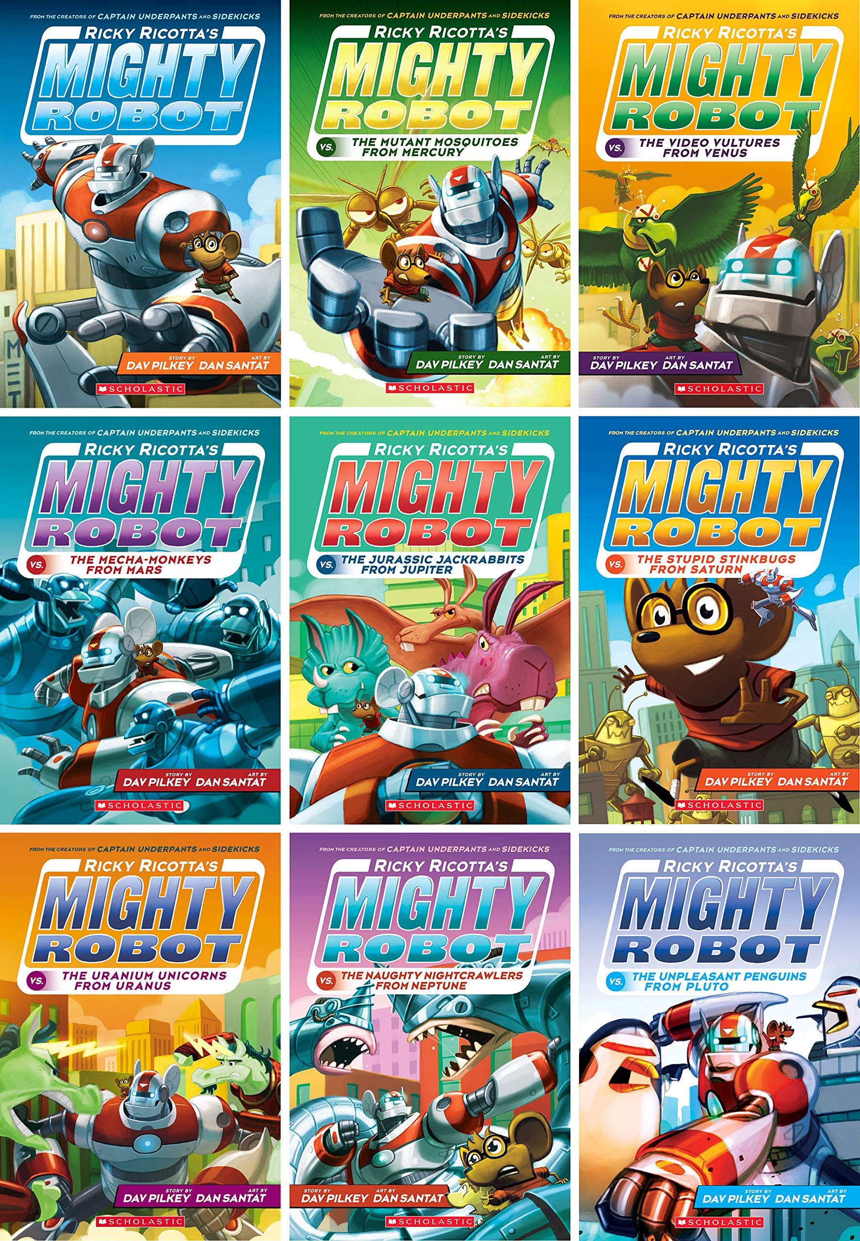 Ricky Ricotta's Mighty Robot Books 1 - 9