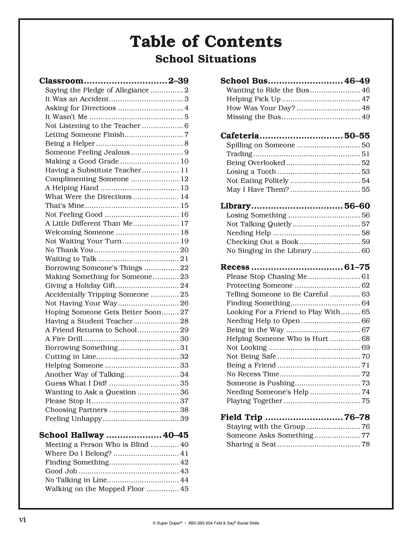 Super Duper Publications  204 Fold & Say Social Skills  Educ
