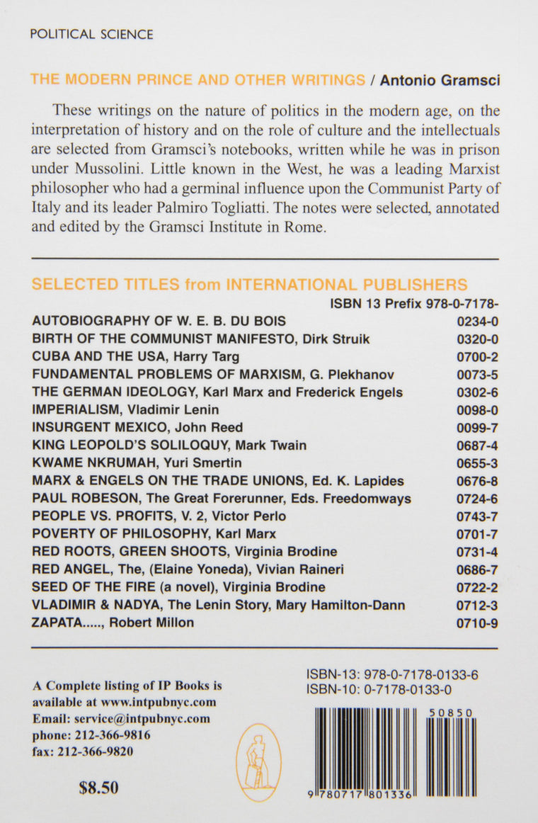 Modern Prince and Other Writings — back cover