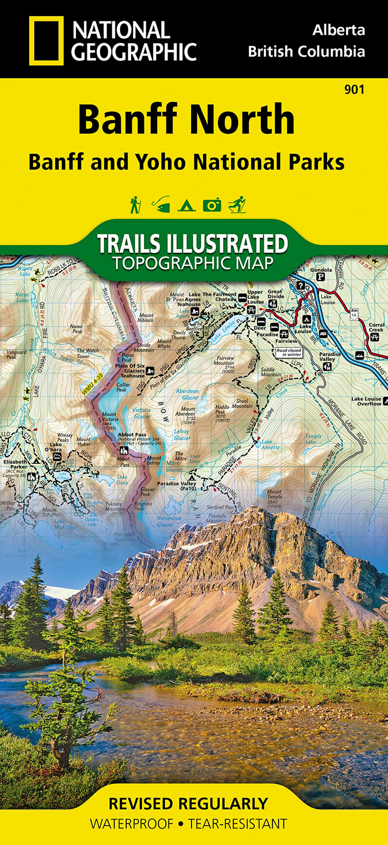 Banff North Map [Banff and Yoho National Parks] (National Geographic Trails Illustrated Map, 901)