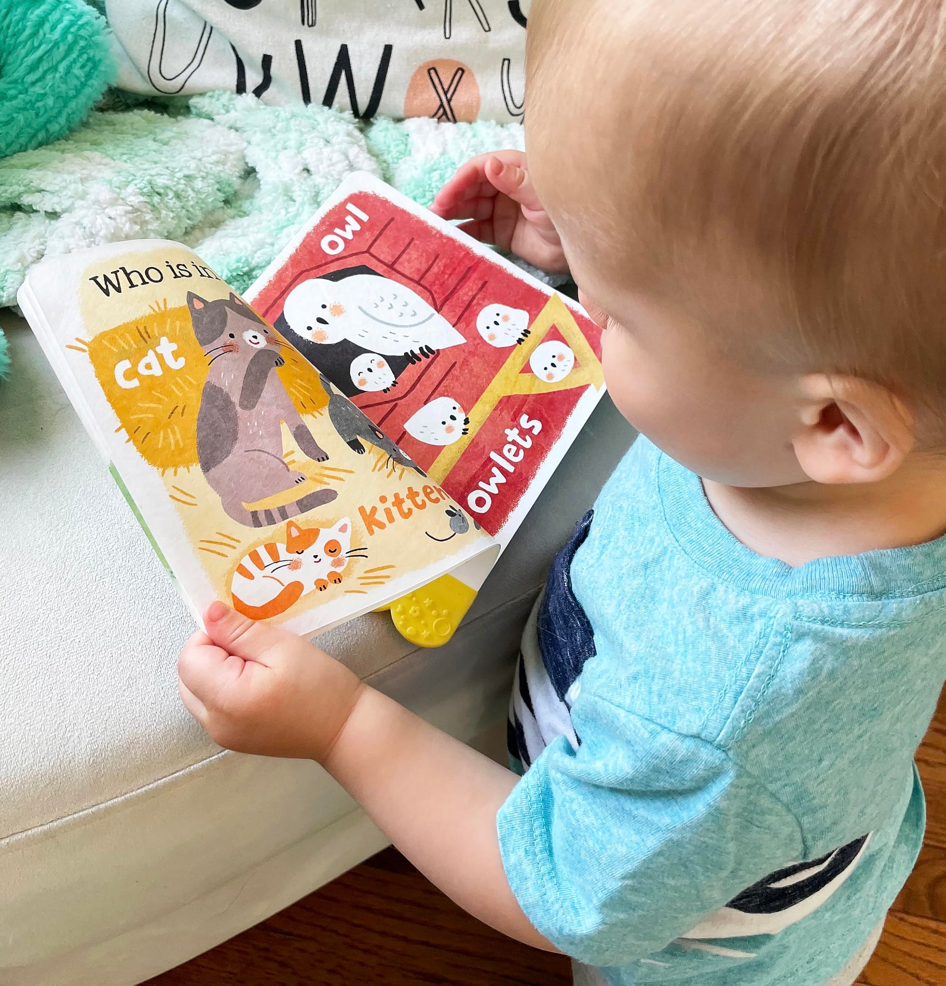 Tuffy Good Morning First Color Book - Washable, Chewable, Unrippable Pages With Hole For Stroller Or Toy Ring, Teether Tough (A Tuffy Book)
