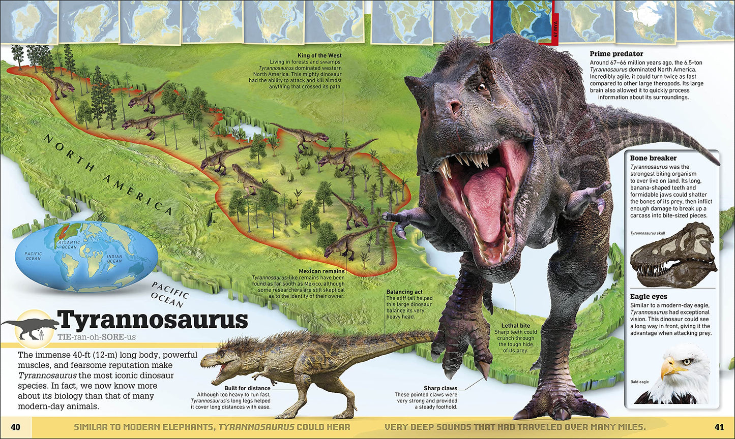 Dinosaur and Other Prehistoric Creatures Atlas: The Prehistoric World as You've Never Seen It Before (DK Where on Earth? Atlases)