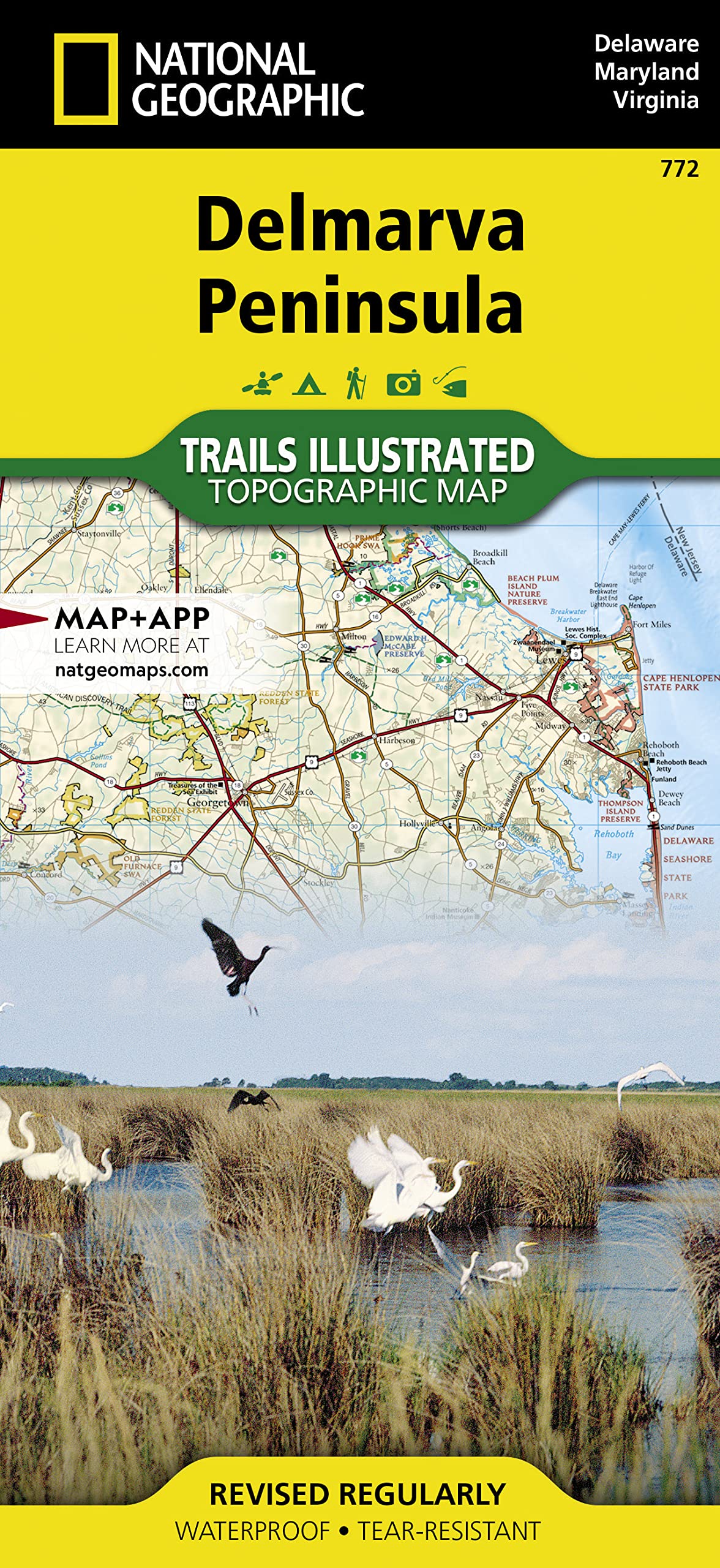 Delmarva Peninsula Map (National Geographic Trails Illustrated Map, 772)