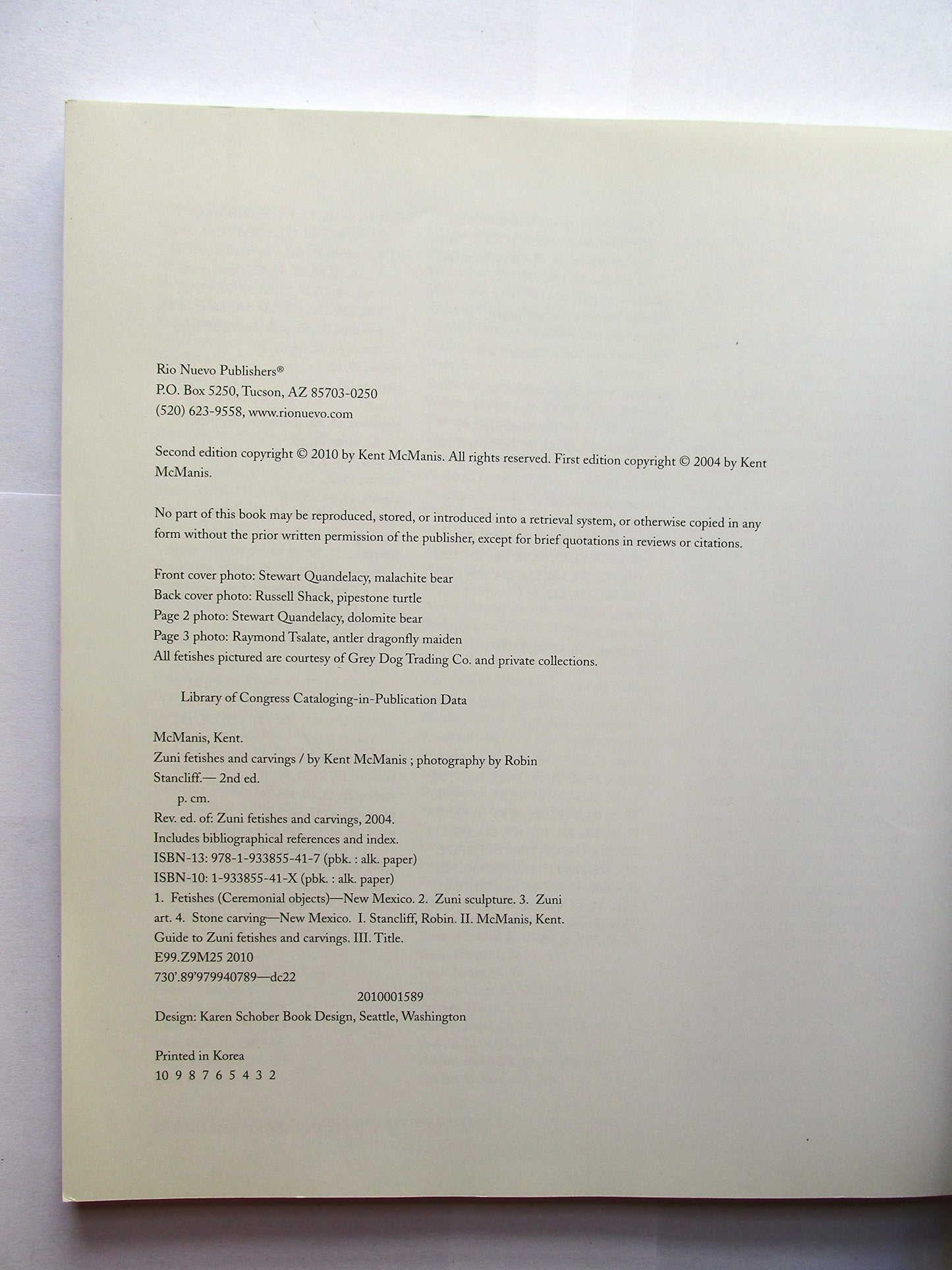 Zuni Fetishes & Carvings (Revised Second Edition) by McManis