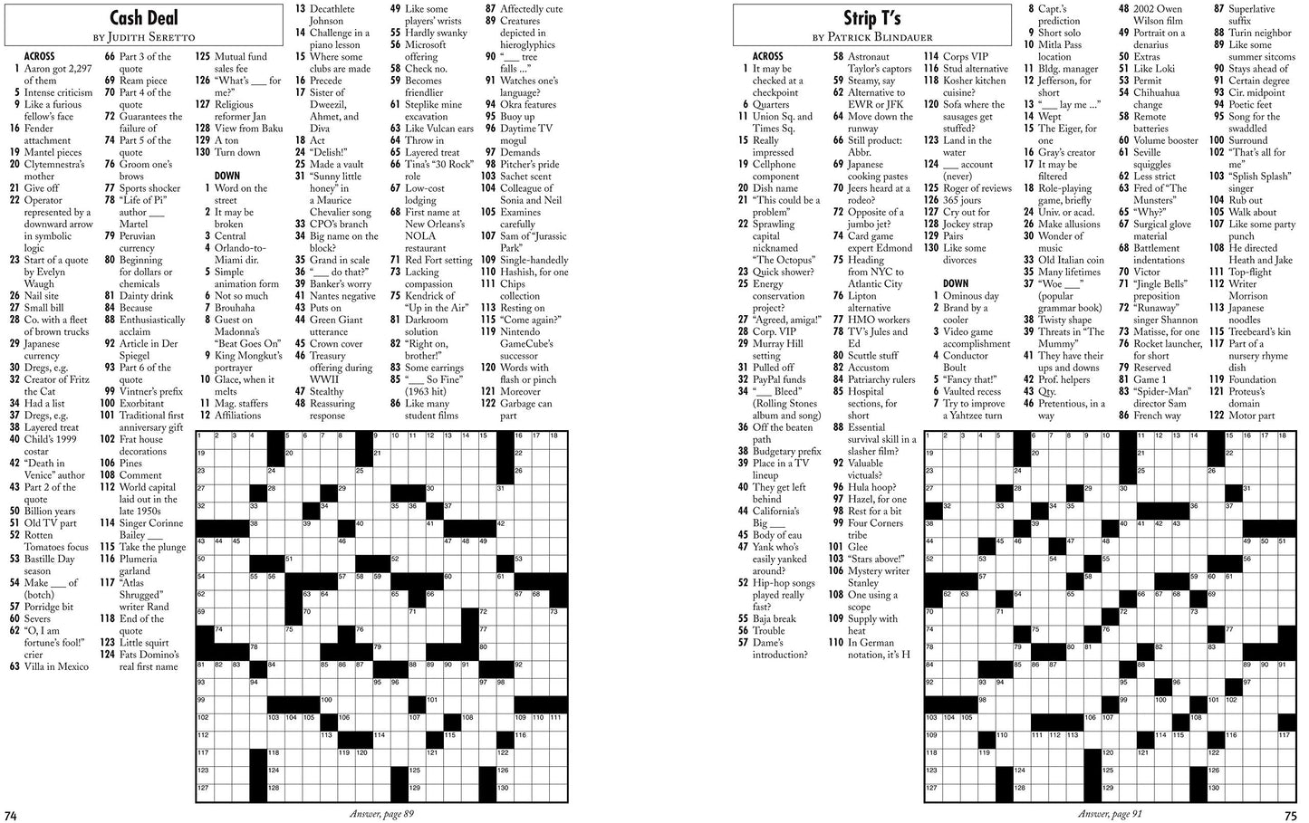 The Wall Street Journal Blue-Chip Sunday Crosswords: 72 AAA-Rated Puzzles (Wall Street Journal Crosswords, 2)