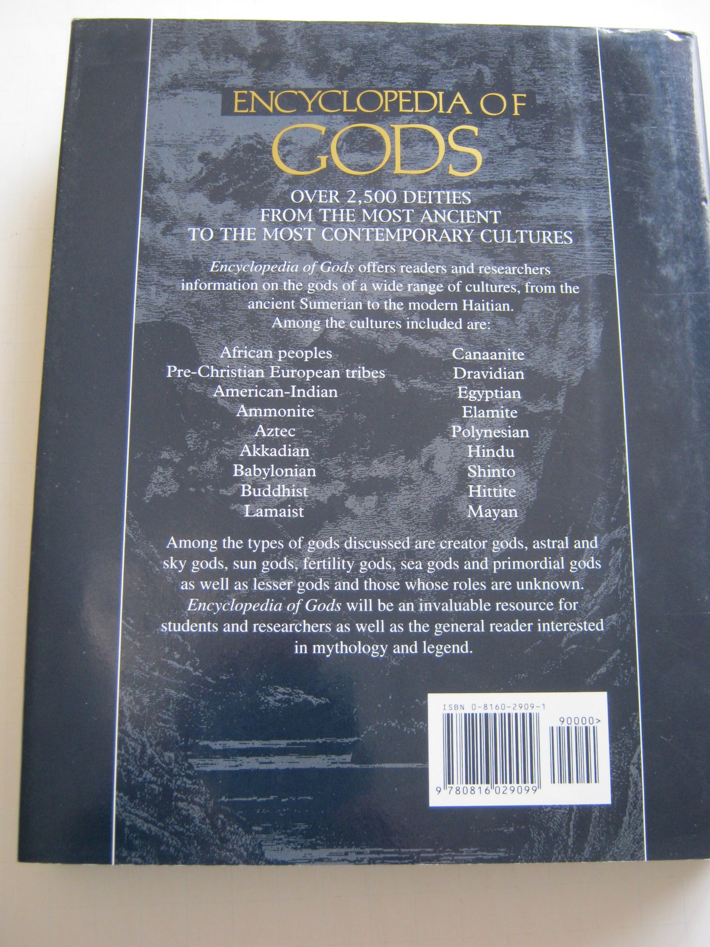 Encyclopedia of Gods: Over 2,500 Deities of the World by Jor