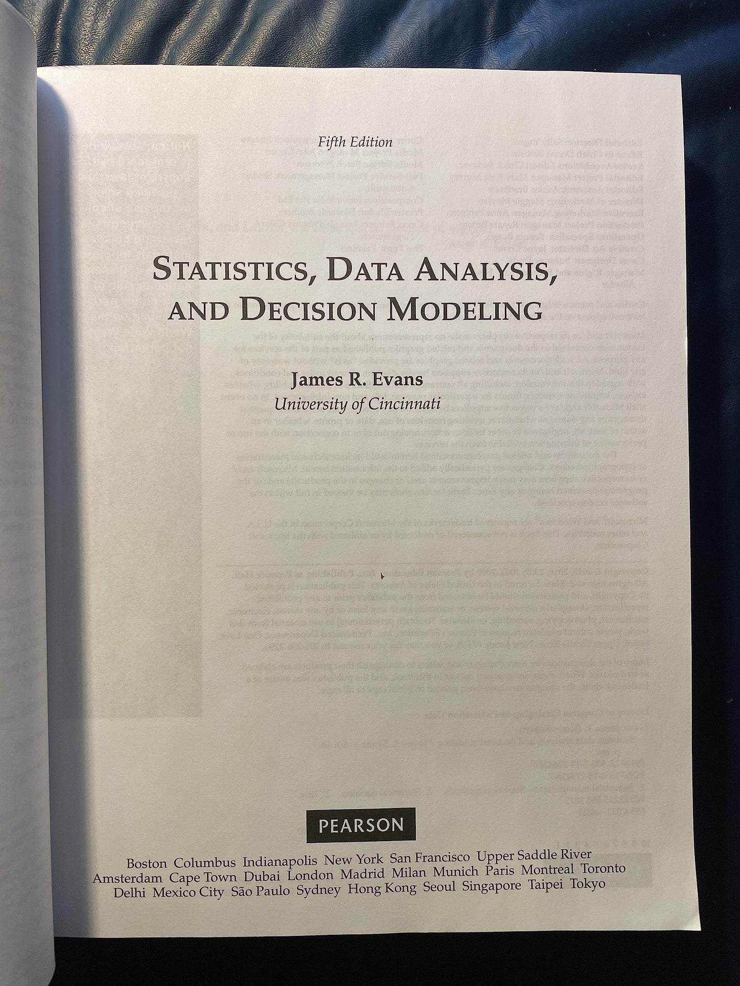 Statistics, Data Analysis, and Decision Modeling