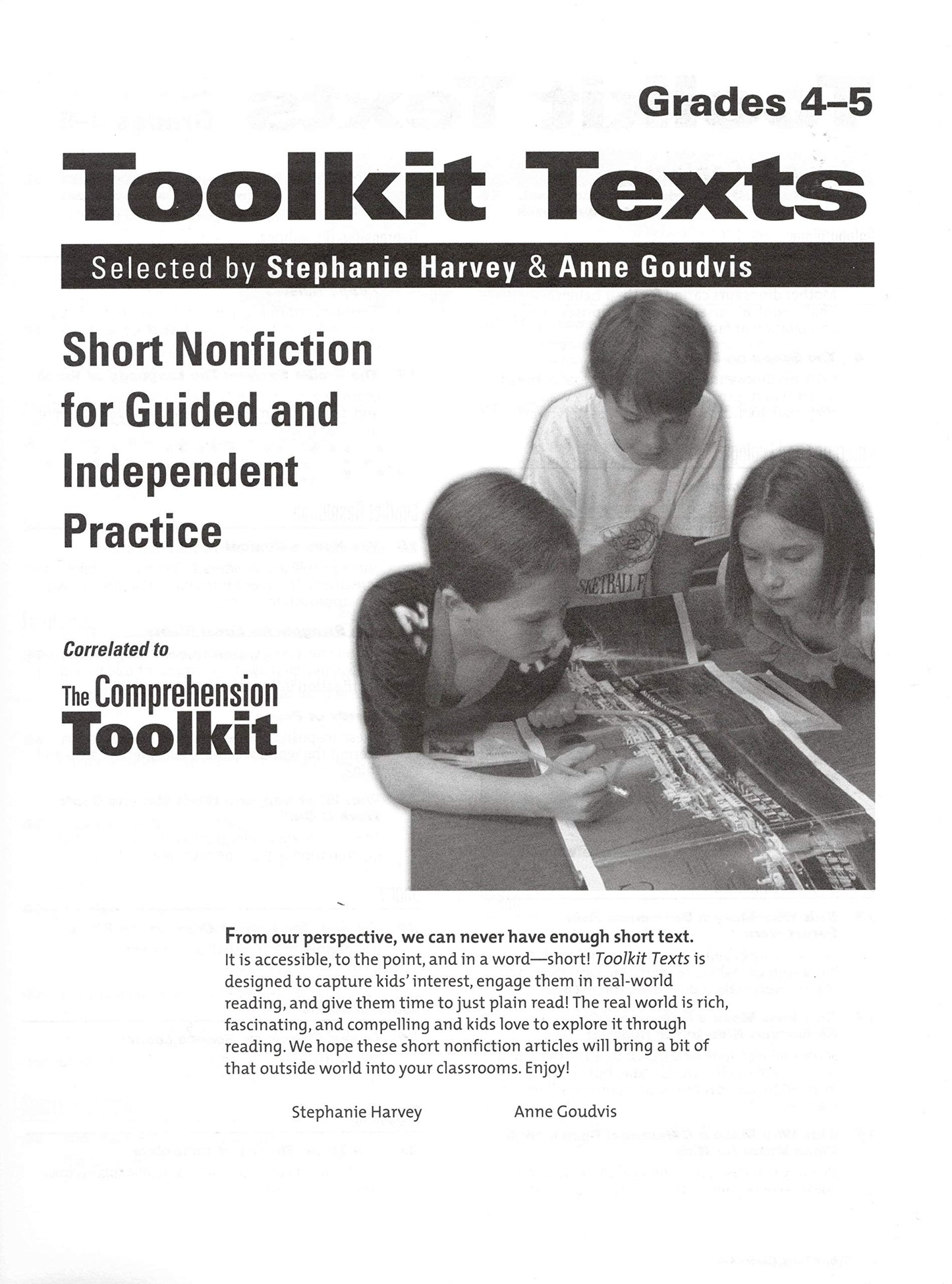 Toolkit Texts: Grades 4-5: Short Nonfiction for Guided and Independent Practice (Comprehension Toolkit)