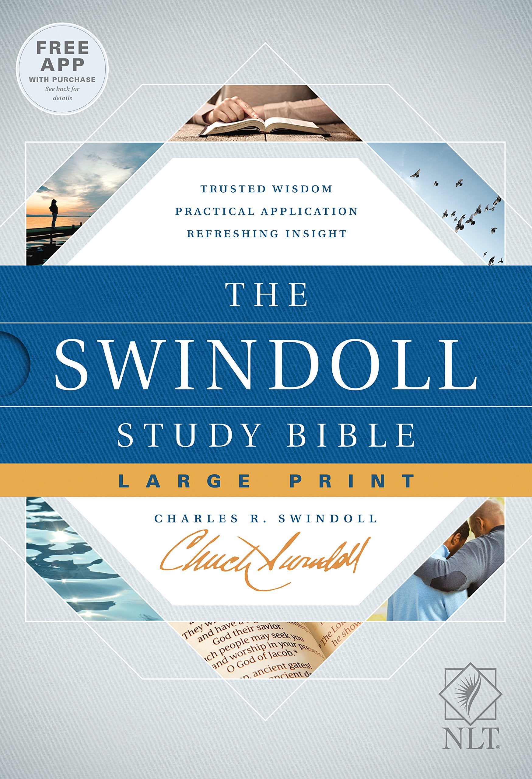 Tyndale NLT The Swindoll Study Bible, Large Print (Hardcover) - New Living Translation Study Bible by Charles Swindoll, Includes Study Notes, Book Introductions, Application Articles and More!