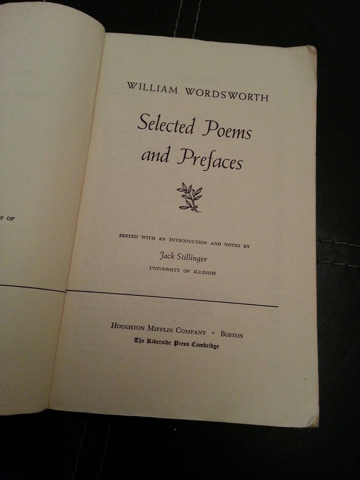 Selected Poems and Prefaces