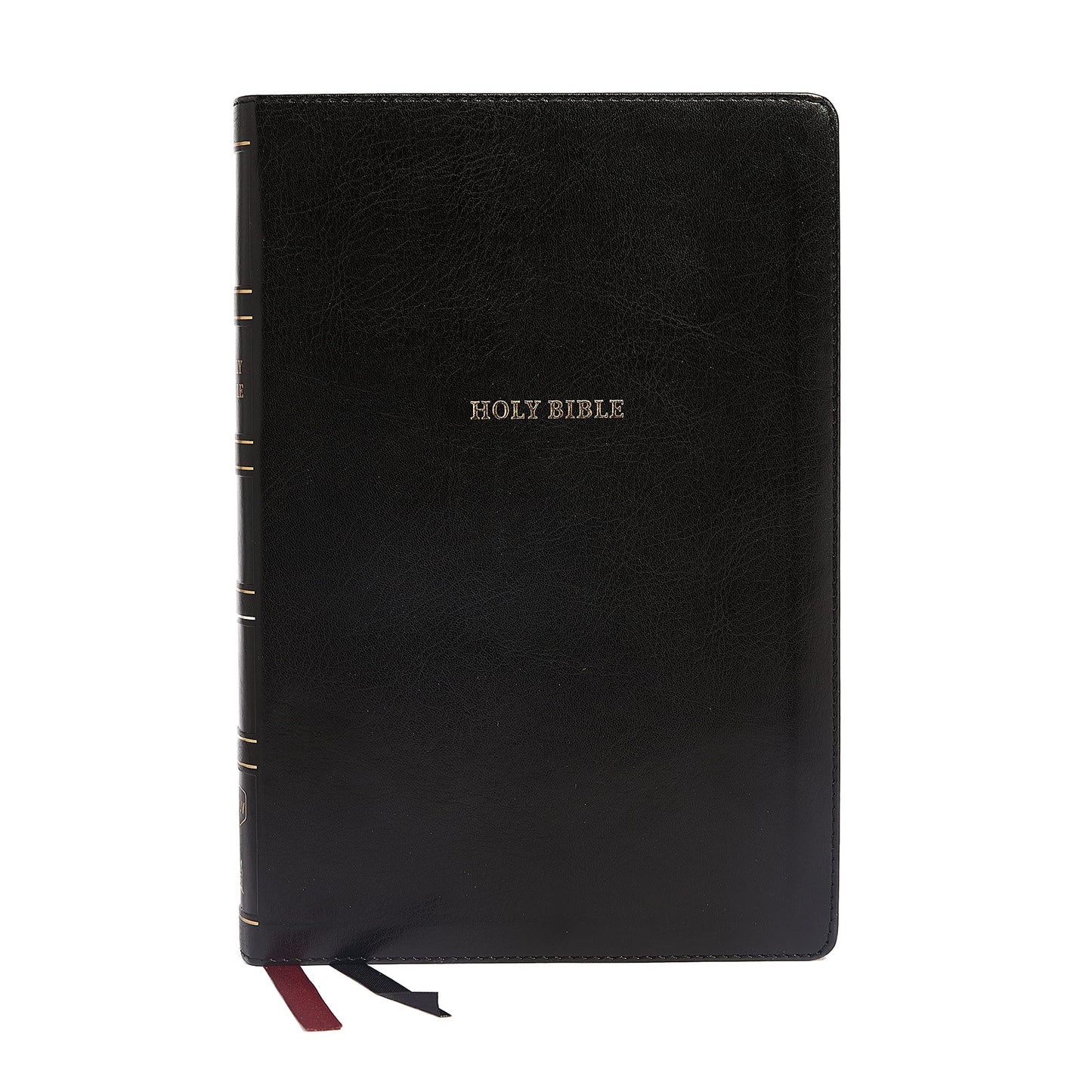 NKJV, Thinline Reference Bible, Large Print, Leathersoft, Black, Thumb Indexed, Red Letter, Comfort Print: Holy Bible, New King James Version